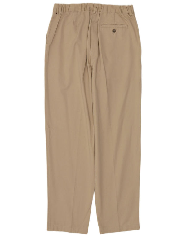 L.L.BEAN Pantaloni chino con pegging da donna a vita alta US 12 Large W30 L30 Beige