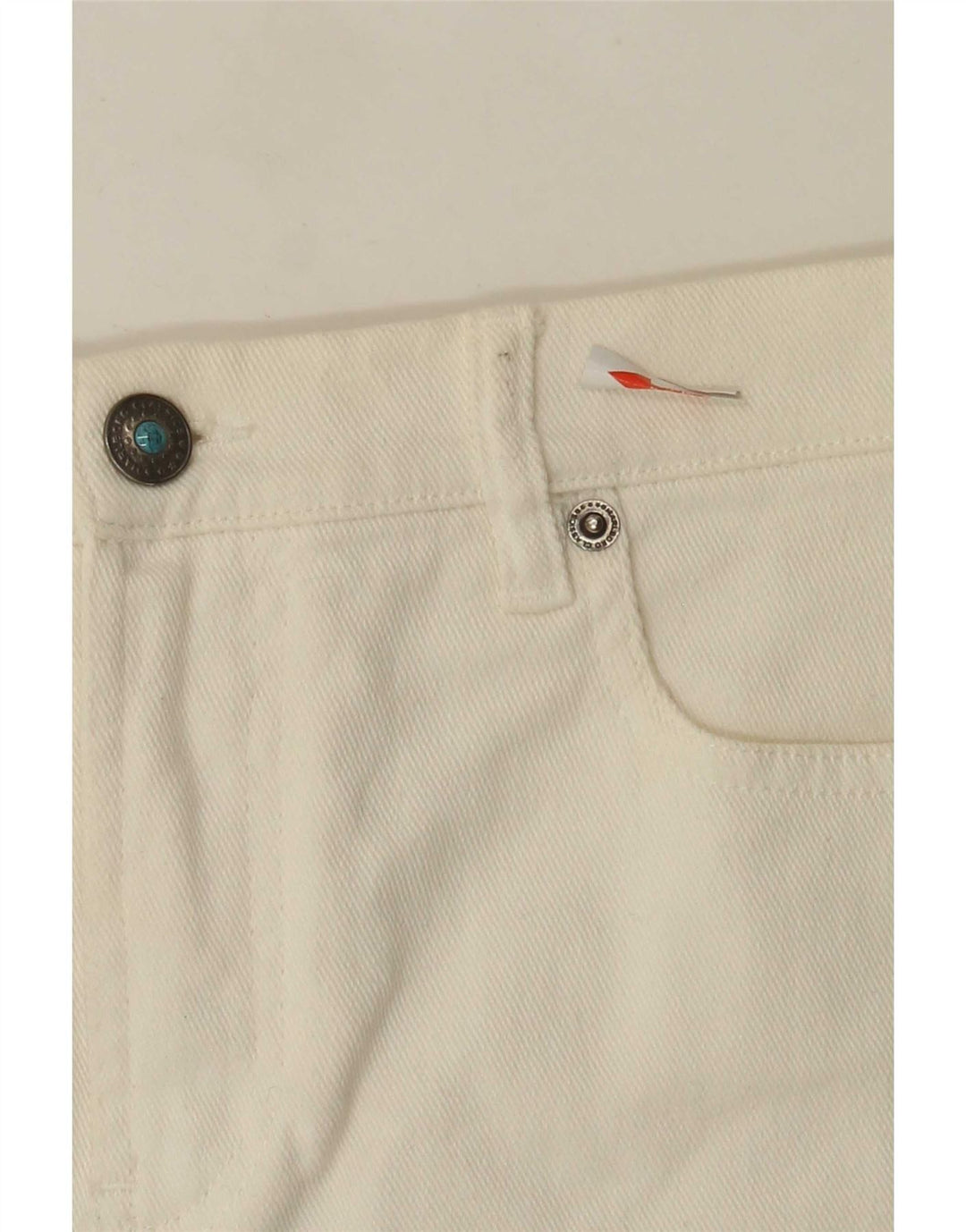 Gonna in denim da donna Marlboro Classics IT 42 media W28 cotone bianco