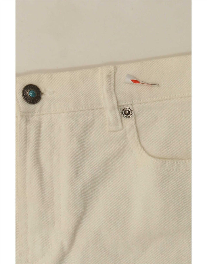 Gonna in denim da donna Marlboro Classics IT 42 media W28 cotone bianco