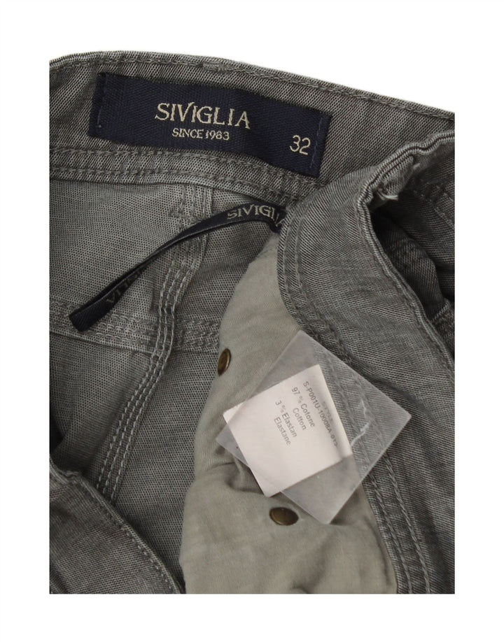 Pantaloncini casual da uomo SIVIGLIA W32 in cotone grigio medio