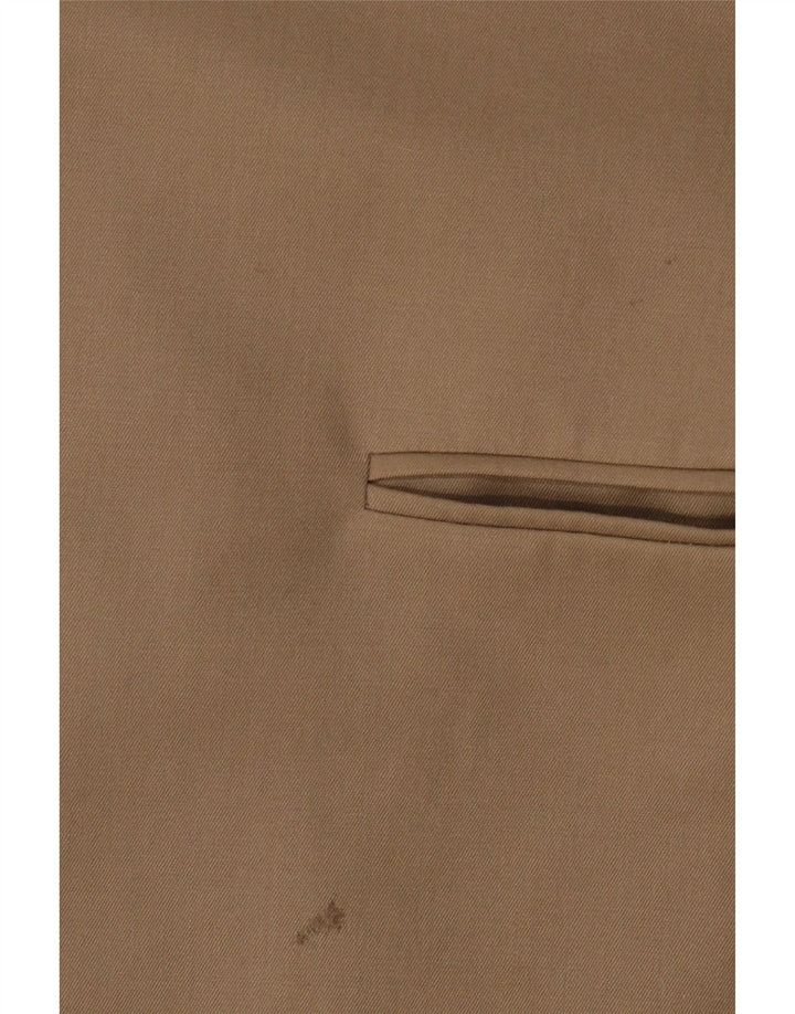 Giacca blazer a 3 bottoni lunga da donna Genny US 12 Large in lana kaki