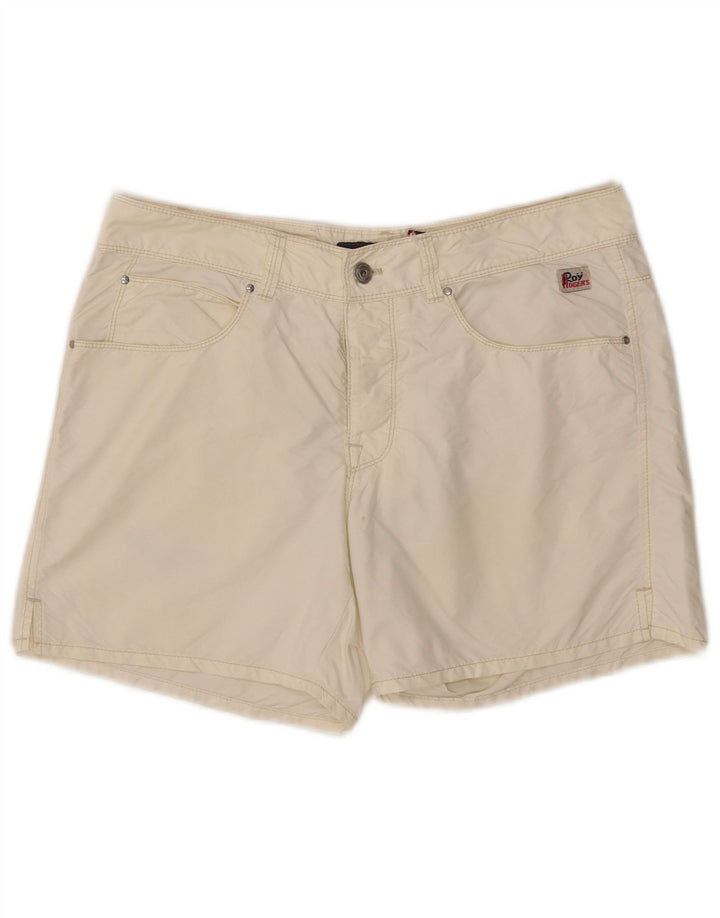 Pantaloncini casual da donna Roy Rogers IT 48 XL W34 Poliammide bianco sporco