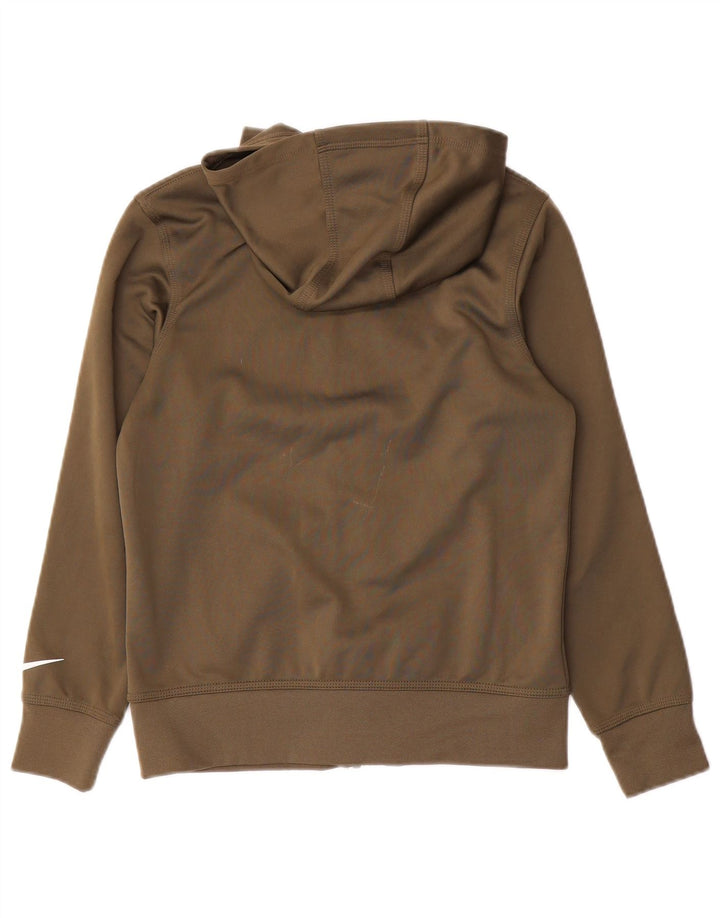 Felpa con cappuccio e zip Nike 3BRAND da ragazzo, 10-11 anni, poliestere kaki medio