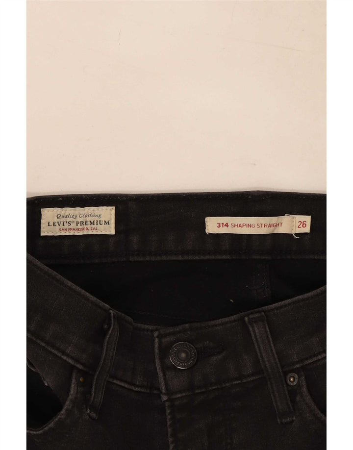 Jeans dritti modellanti Levi's 314 da donna W26 L30 neri
