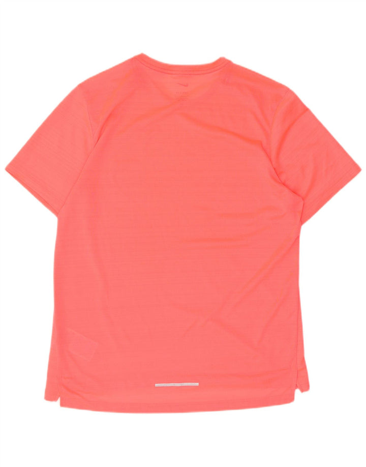 T-shirt Nike Dri Fit da uomo, top in poliestere rosa medio