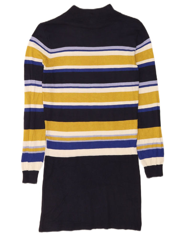 Abito maglione a maniche lunghe da donna Marks & Spencer UK 10 piccolo multicolore