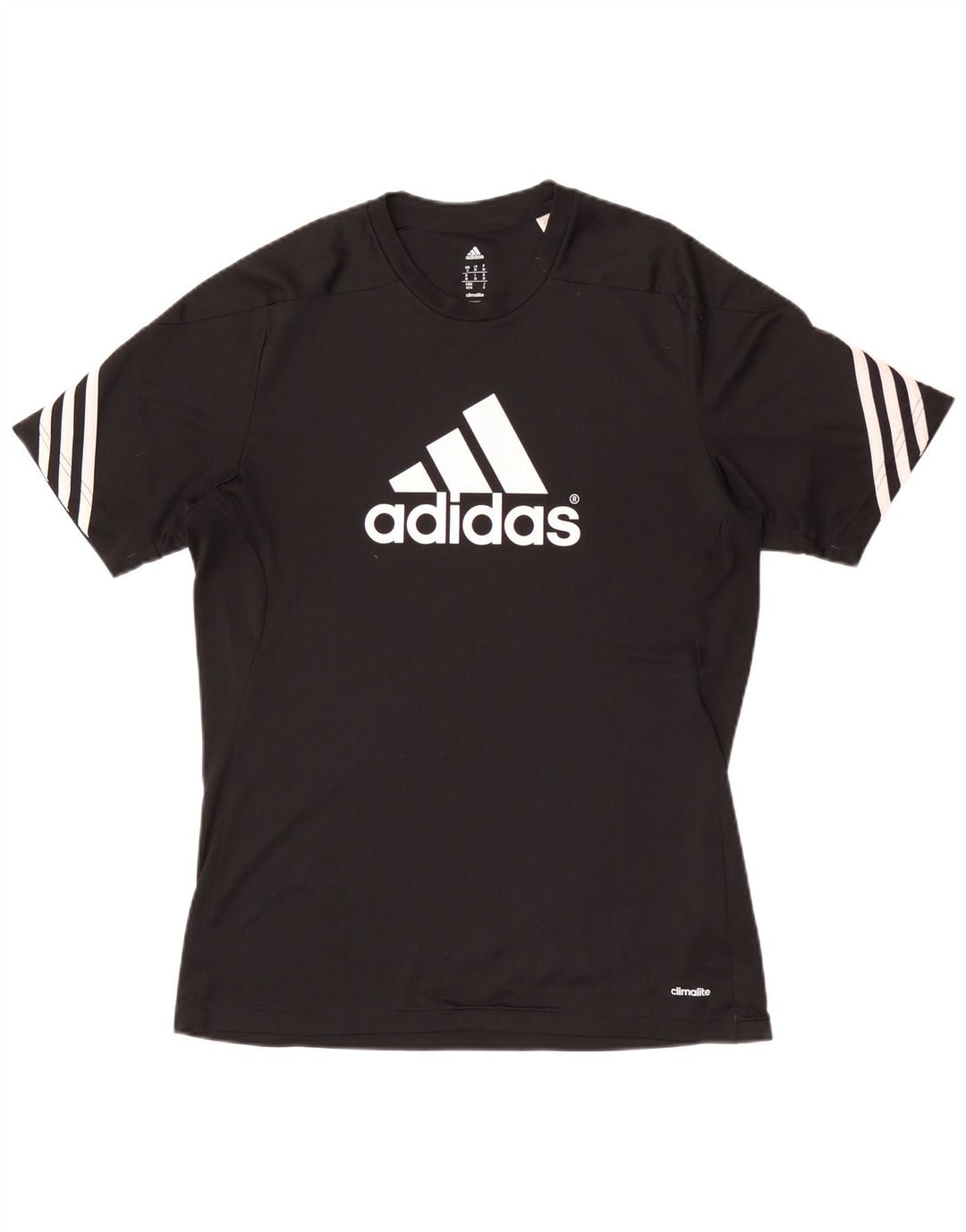 Maglietta grafica Adidas Climalite da uomo, media, nera