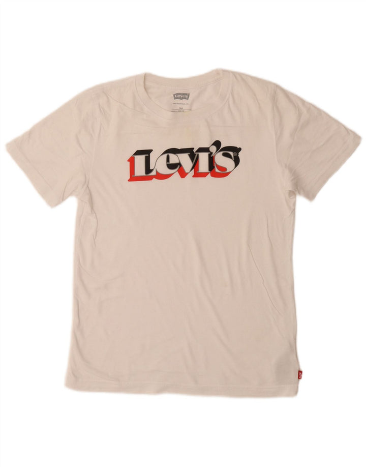 T-shirt grafica per ragazzi LEVI'S 13-14 anni in cotone bianco