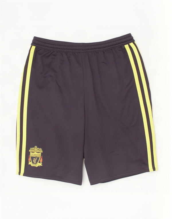 Pantaloncini sportivi Adidas da ragazzo Liverpool 11-12 anni Poliestere color block nero