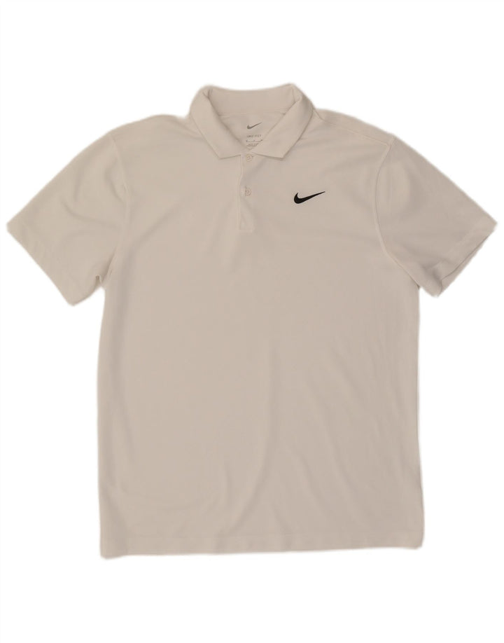 Polo Nike Dri Fit da uomo di colore bianco medio