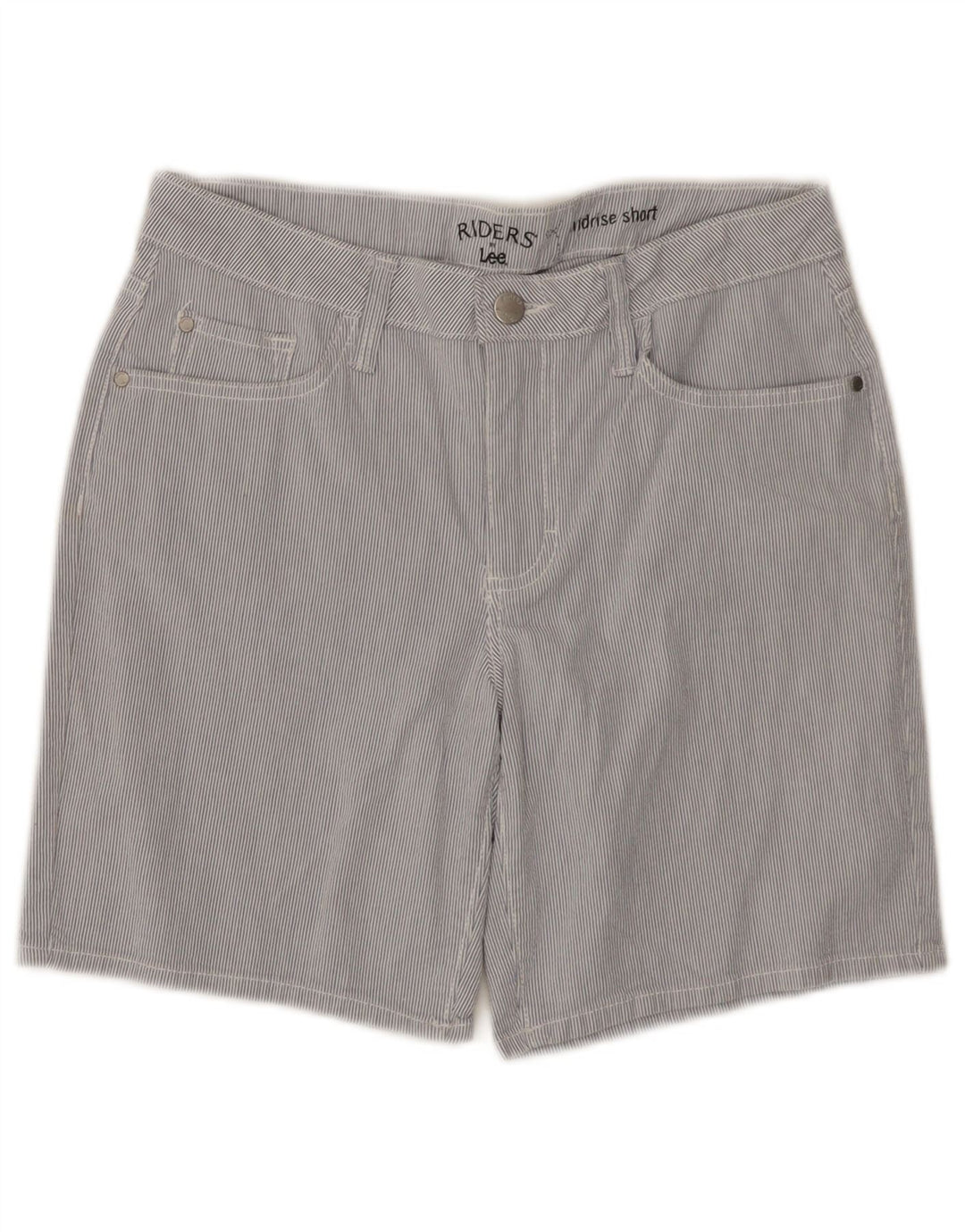 Pantaloncini casual Lee Riders da donna a vita media W28 Gessato blu medio