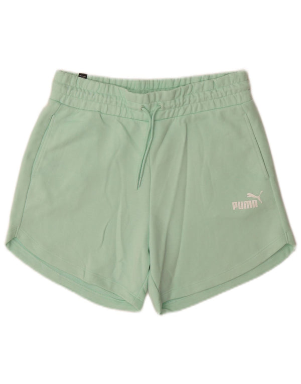 Pantaloncini sportivi da donna Puma UK 14 cotone verde medio