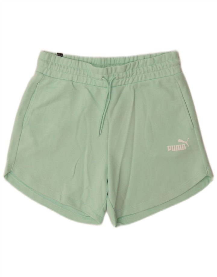 Pantaloncini sportivi da donna Puma UK 14 cotone verde medio