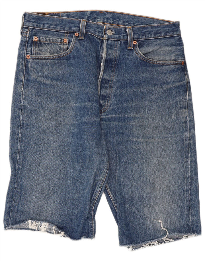 Pantaloncini di jeans Levi's 501 da uomo W33 blu medio