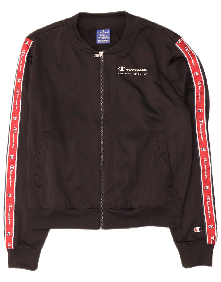 Giacca da tuta grafica corta da donna Champion UK 10 piccola nera