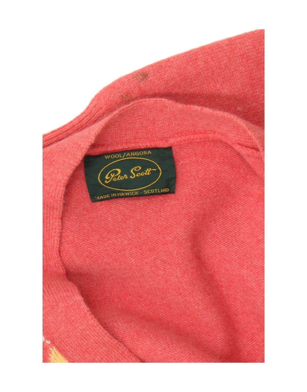 Maglione cardigan da uomo Peter Scott grande rosa argyle/lana diamante