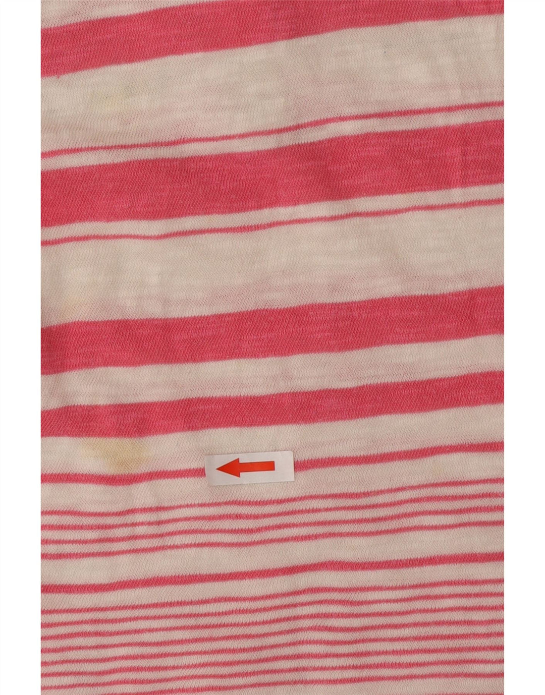 Top grafico da donna Roxy manica lunga UK 14 Cotone a righe rosa medio