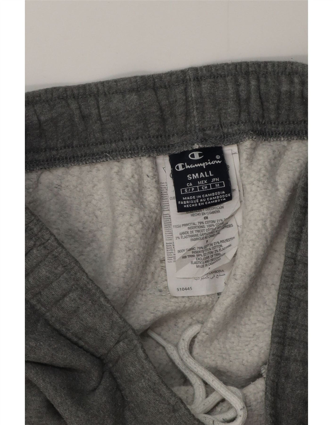 Pantaloni da tuta da uomo Champion Joggers piccoli in cotone chiazzato grigio