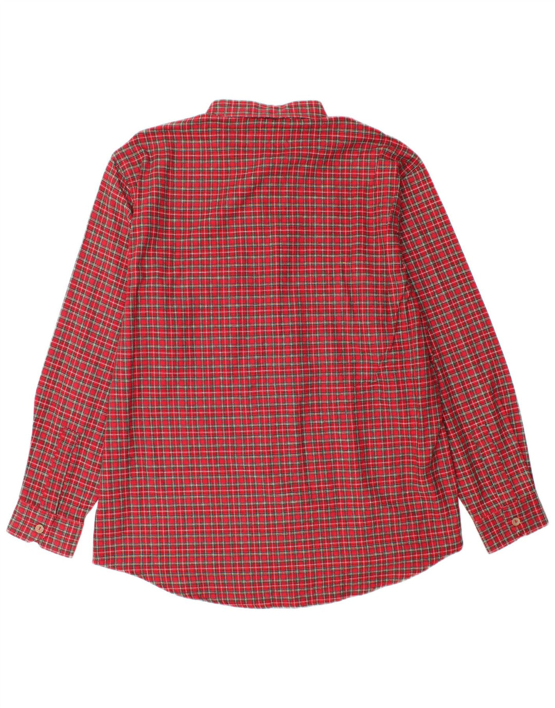 Camicia da uomo in flanella Crown taglia 43 grande cotone a quadri rossi