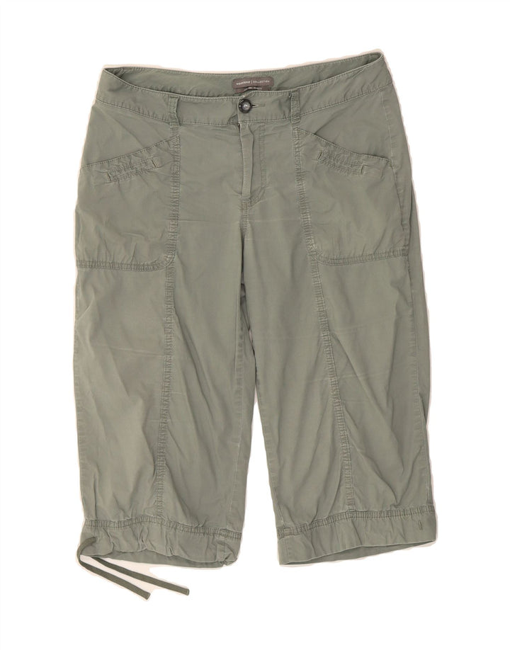 DOCKERS Womens Curvy Mid Rise Capri Trousers US 8 Medium W32 L18 Grey Vintage Dockers and Second-Hand Dockers from Messina Hembry 