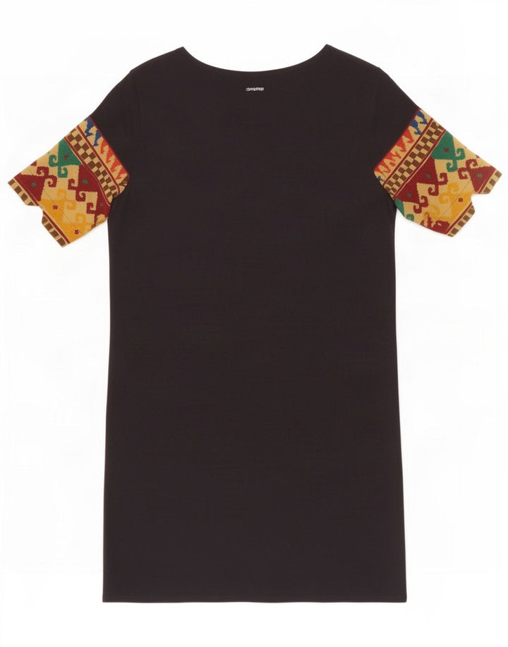 Abito a trapezio da donna Desigual EU 40 viscosa floreale nera media