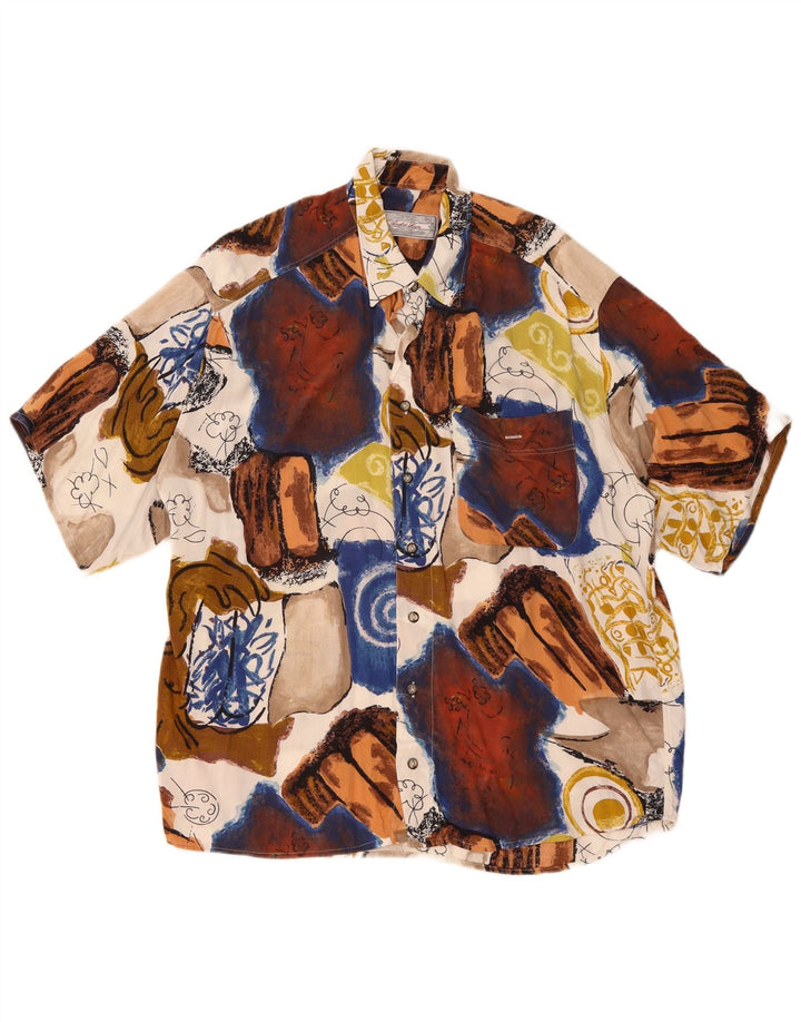 Camicia a maniche corte da uomo Andre Leon XL Patchwork multicolore