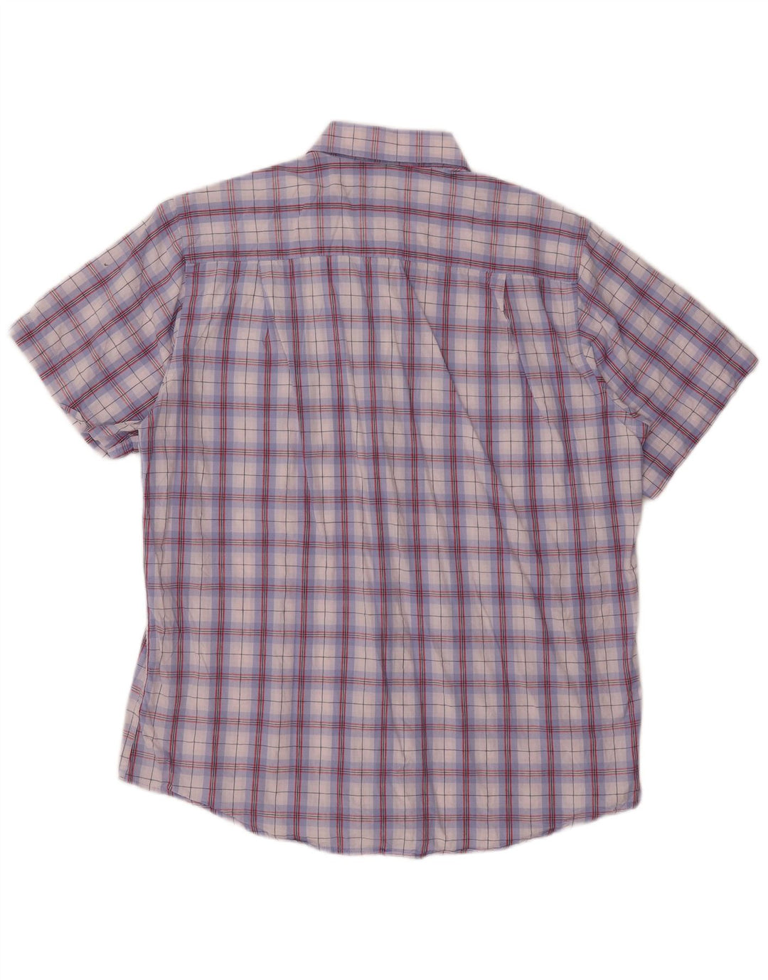 Camicia a maniche corte da uomo Charro XL in cotone a quadri viola
