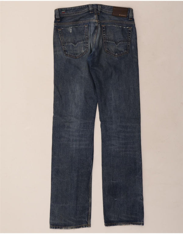 DIESEL Jeans dritti viker da donna W31 L34 in cotone blu