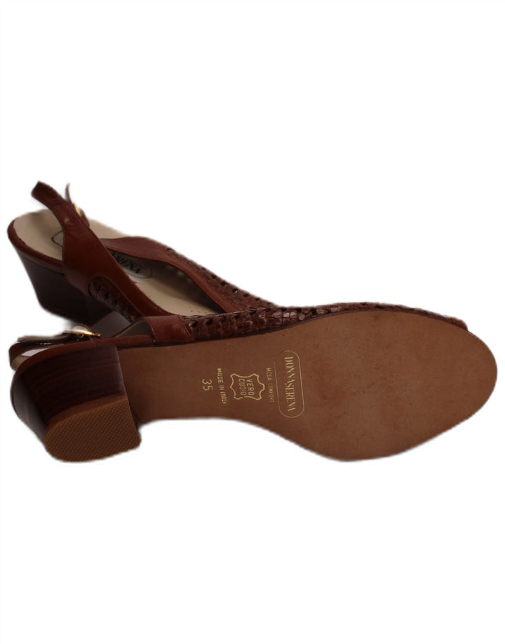Donna Serena Sandali in pelle da donna Taglia UK 2.5 Pelle marrone