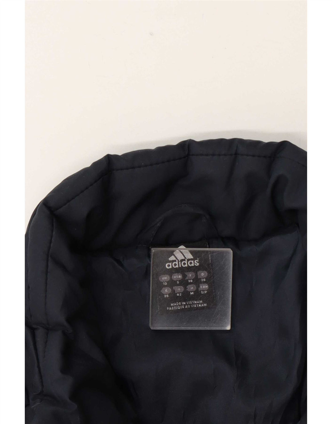 Giacca imbottita da donna Adidas UK 10 Small blu navy in poliestere