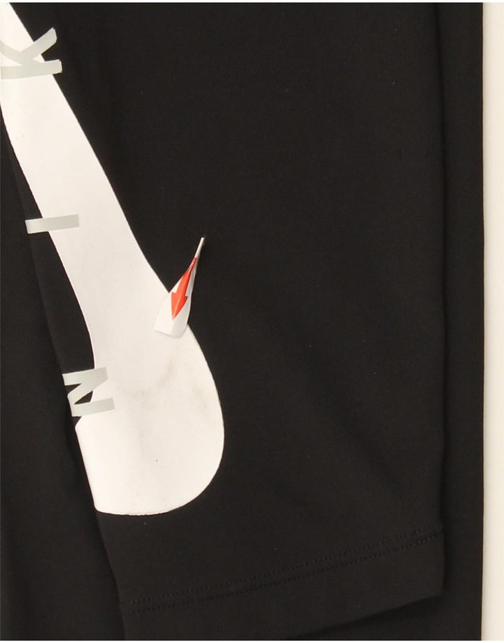 Leggings grafici Nike Dri Fit da donna UK 12 medio nero poliestere