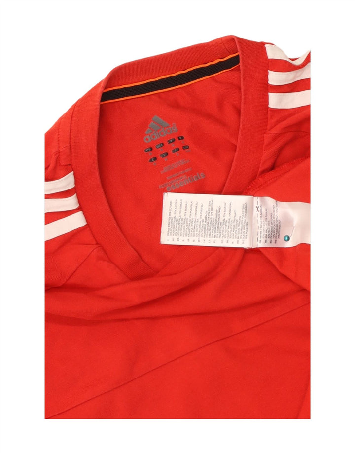 T-shirt Adidas Climalite da uomo in cotone rosso medio