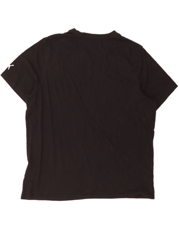 PUMA Mens Graphic T-Shirt Top XL Black Cotton Vintage Puma and Second-Hand Puma from Messina Hembry 