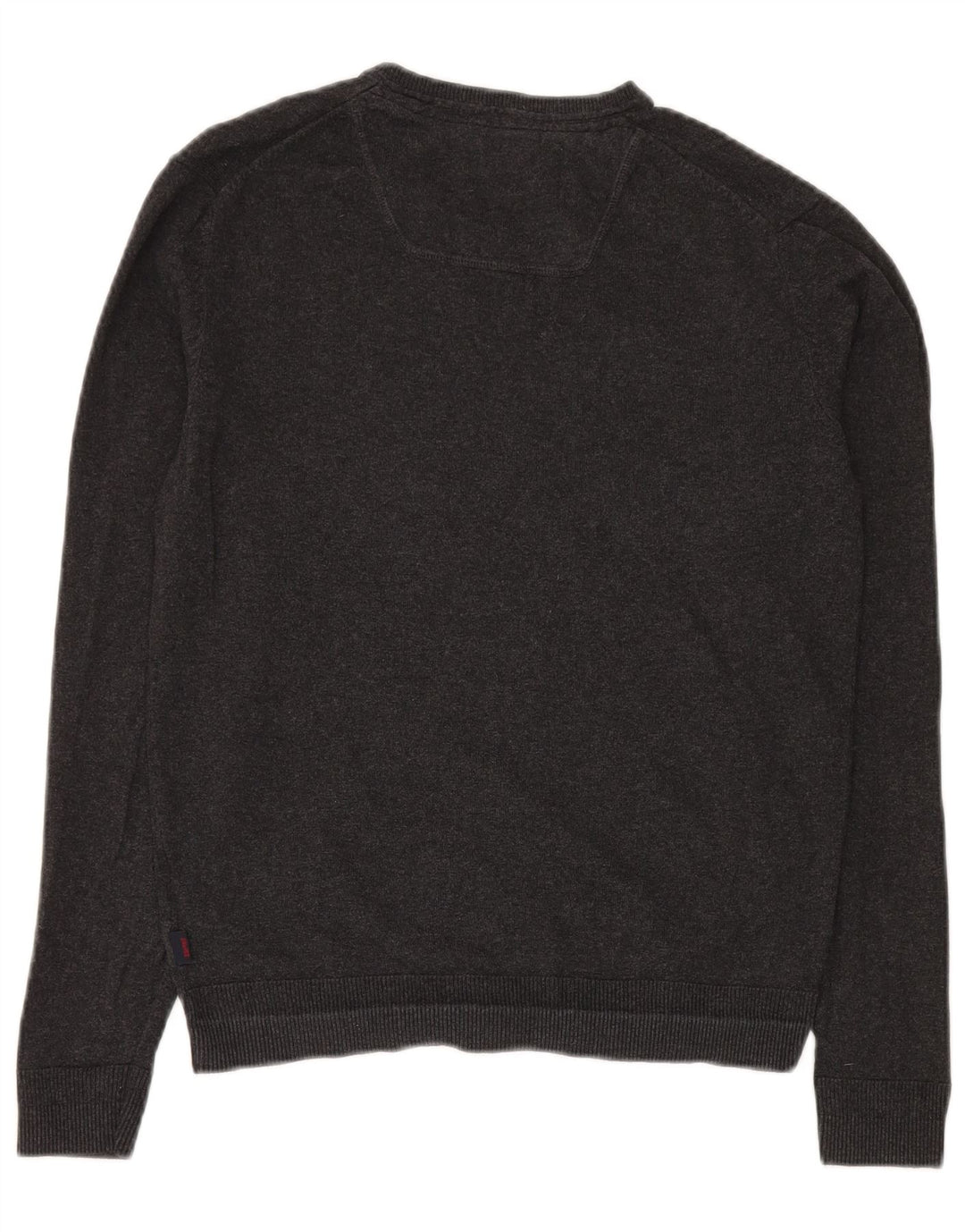 Maglione da uomo con scollo a V Esprit piccolo in cotone grigio