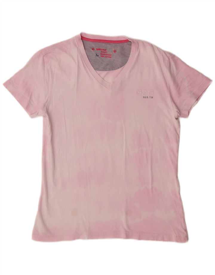 T-shirt da uomo Gas UK 14 cotone tie dye rosa medio