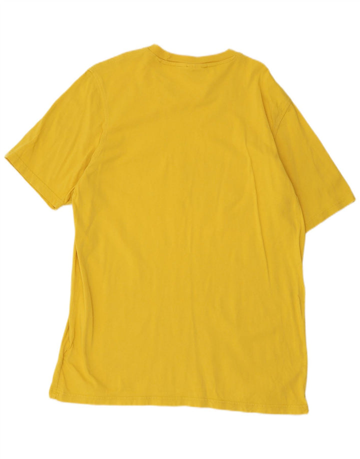 T-shirt grafica da uomo Adidas Top in cotone giallo medio