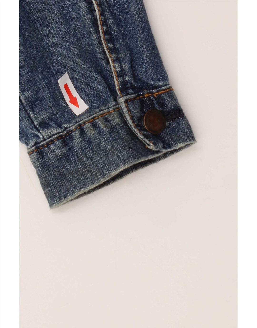 Giacca in denim corto da donna Topshop UK 12 cotone blu medio
