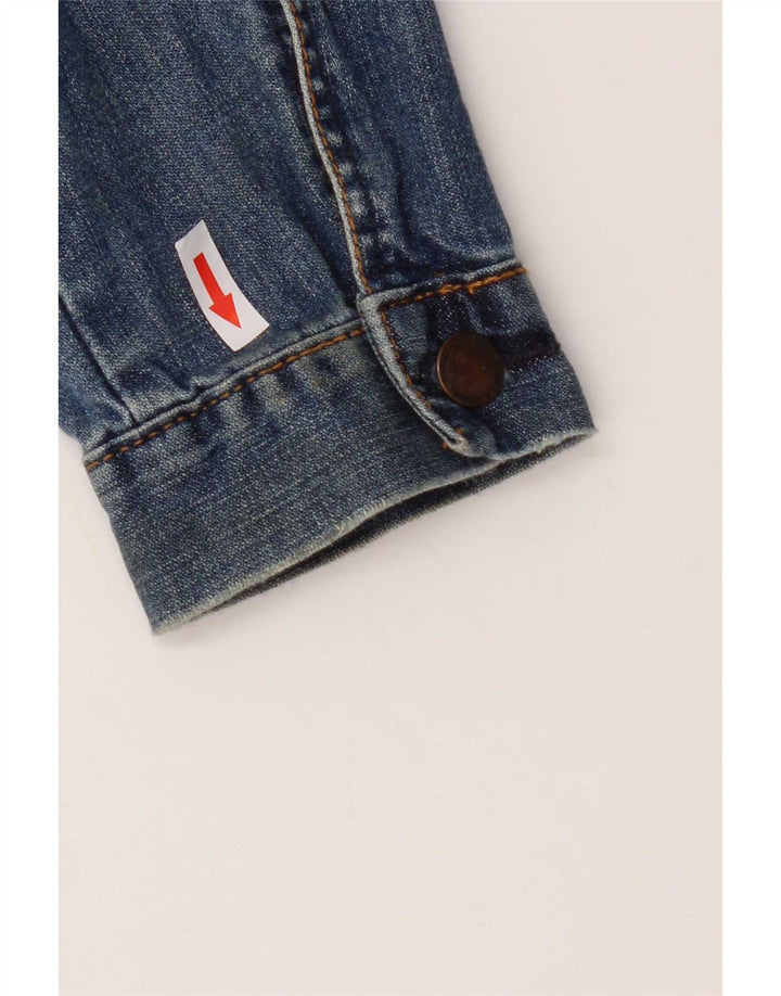Giacca in denim corto da donna Topshop UK 12 cotone blu medio