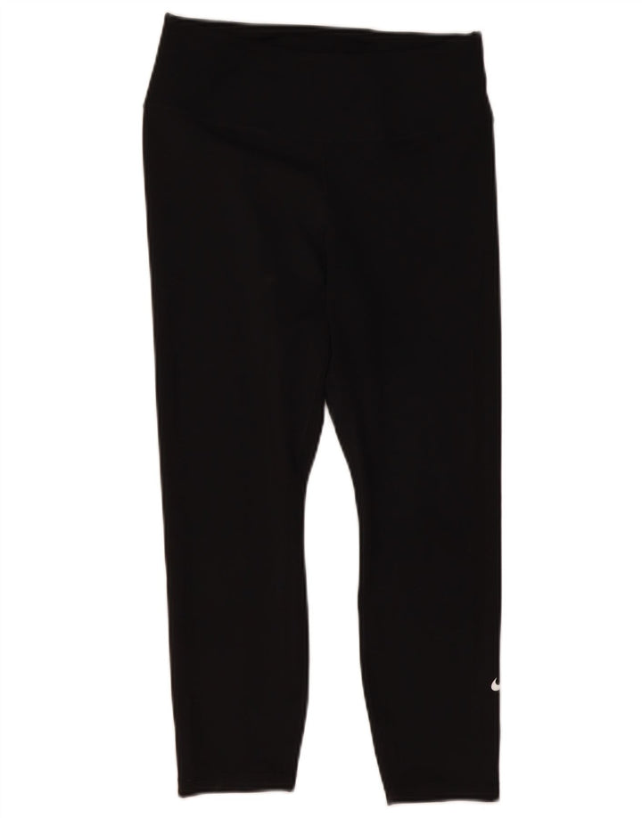 Leggings Capri Dri Fit da donna NIKE UK 12 poliestere nero medio