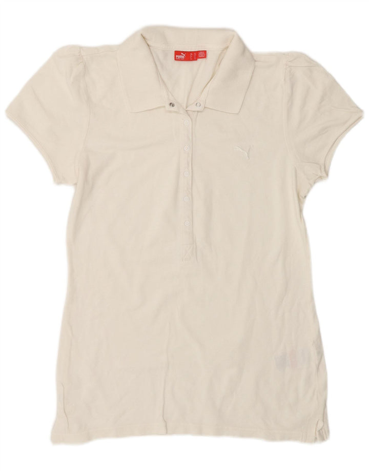 Polo da donna Puma UK 16 grande cotone bianco