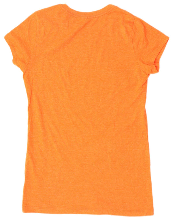 T-shirt grafica da donna ADIDAS Top UK 12 cotone arancione medio