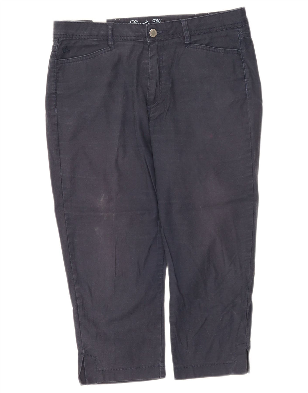Pantaloncini chino bermuda da donna vintage W40 2XL blu navy