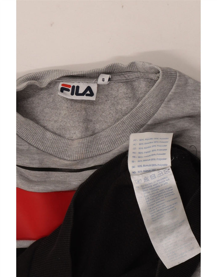 Felpa grafica da donna Fila Jumper UK 10 Small Grey Colourblock