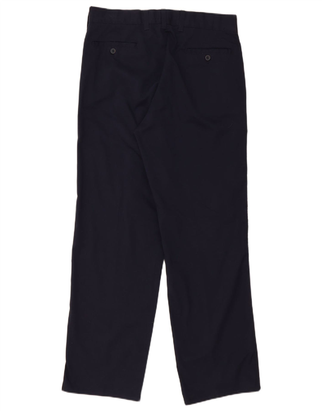 Pantaloni chino dritti da uomo Armani IT 46 Small W30 L30 poliestere blu navy