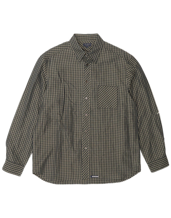 Ted Baker Mens Shirt Size 3 Medium Grey Check Modal