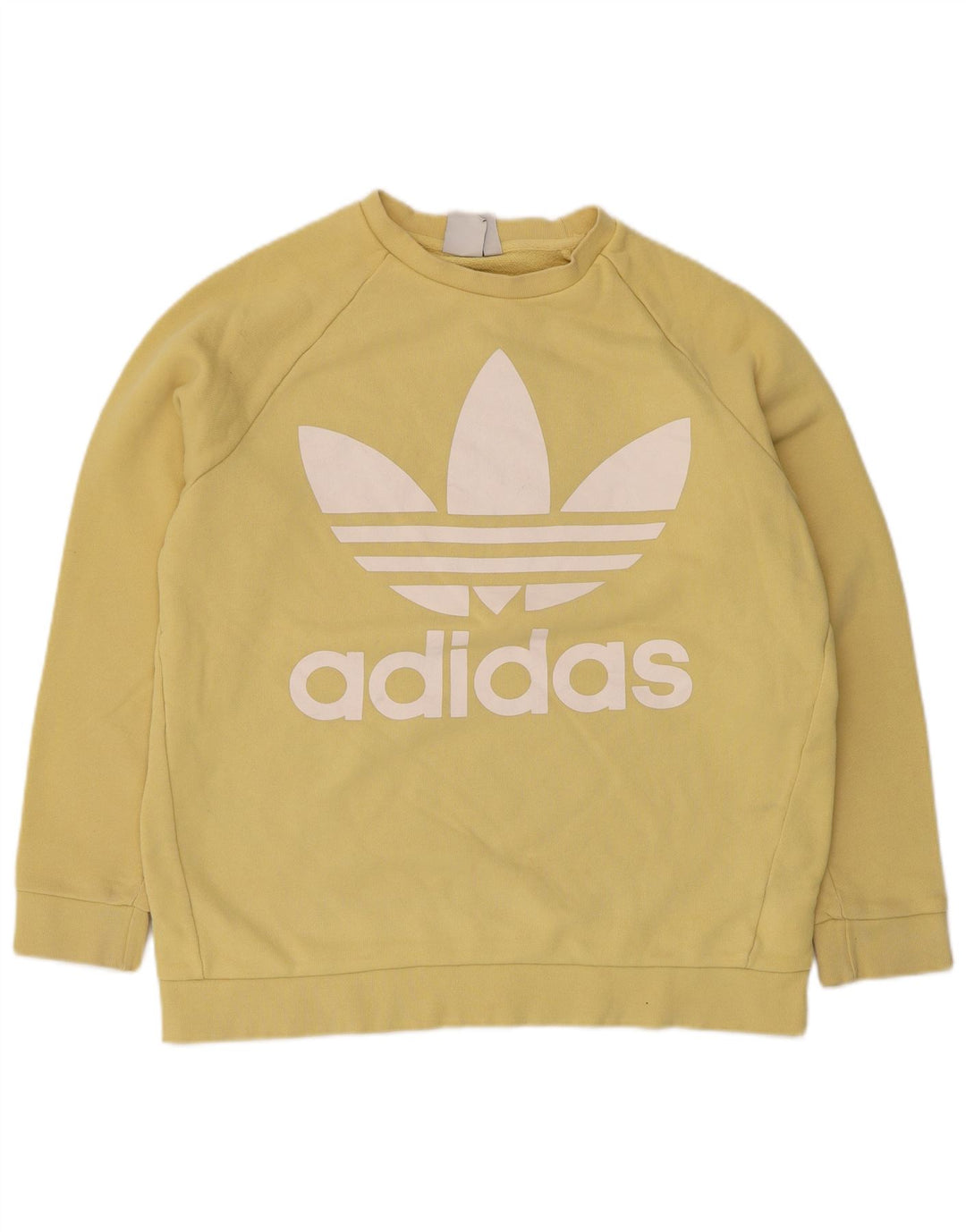Felpa oversize grafica da uomo Adidas UK 12 cotone giallo medio