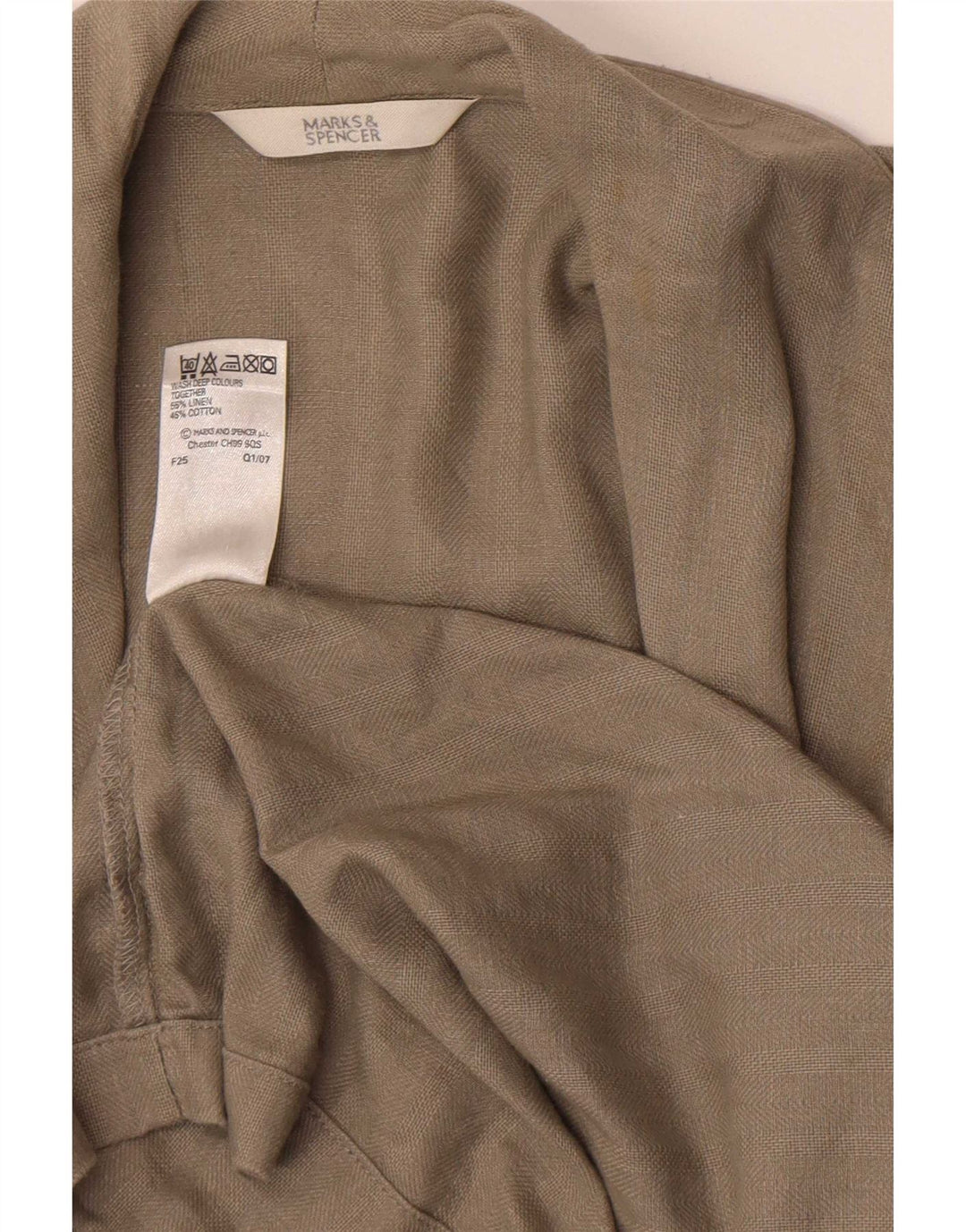 Cappotto da donna Marks & Spencer UK 14 Lino grigio medio