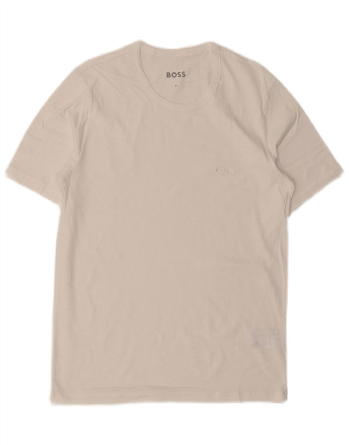 T-shirt da uomo HUGO BOSS Top in cotone bianco medio