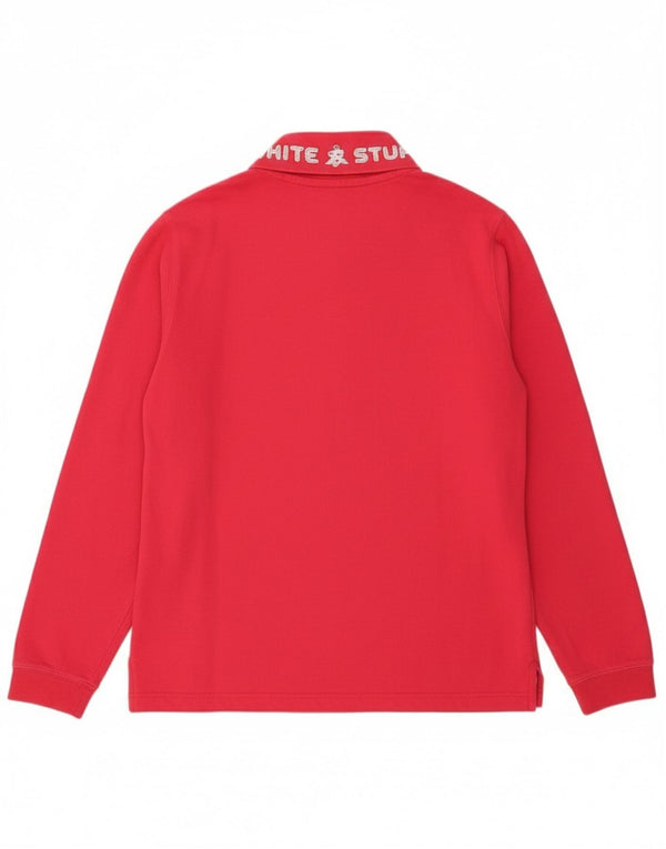 Felpa da donna con collo con zip White Stuff, maglione UK 12, cotone rosa medio