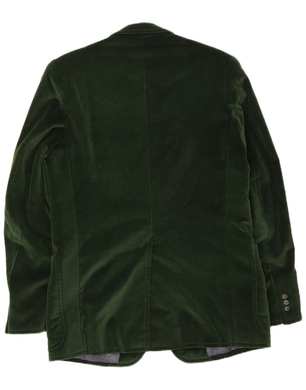 Giacca blazer vintage da uomo a 2 bottoni UK 38 verde medio